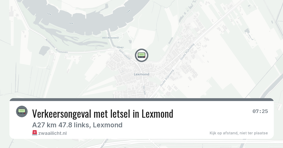 Verkeersongeval met letsel in Lexmond — 14 mrt 2026