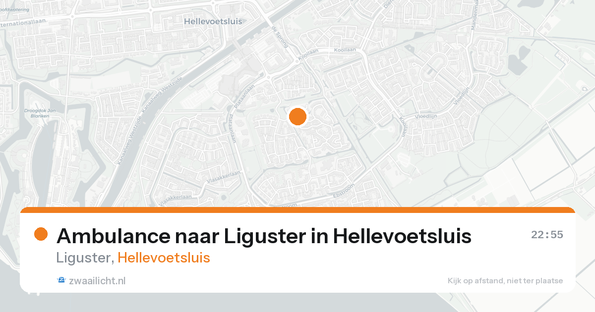 Ambulance naar Liguster in Hellevoetsluis — 16 aug 2026