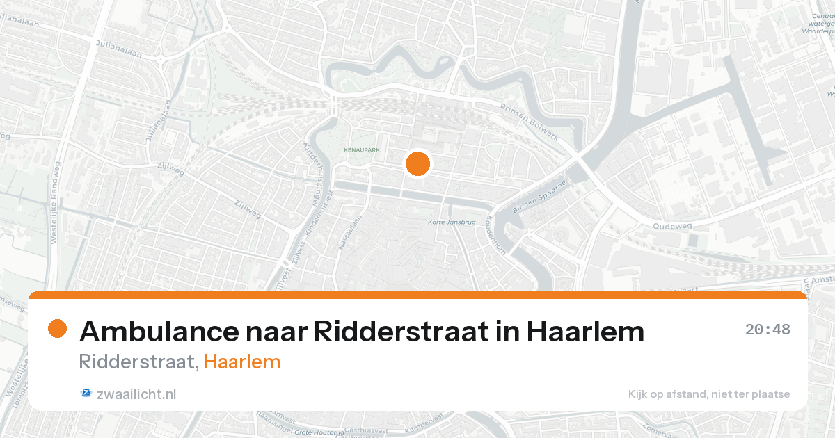 Ambulance naar Ridderstraat in Haarlem — 20 aug 2026