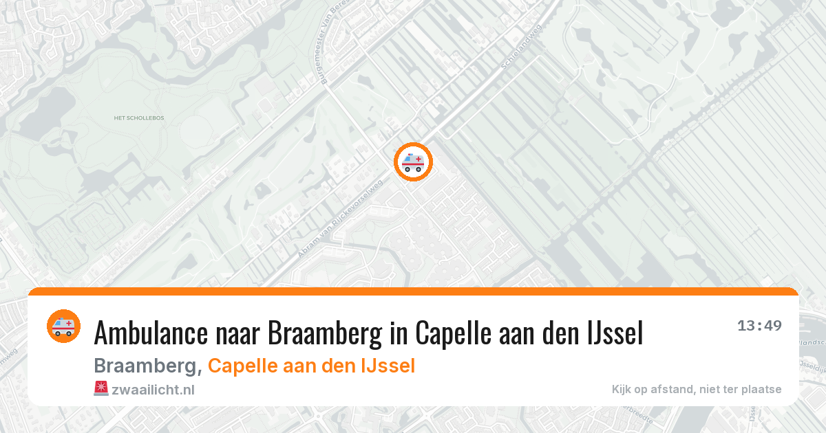 Ambulance naar Braamberg in Capelle aan den IJssel — 21 mrt 2026