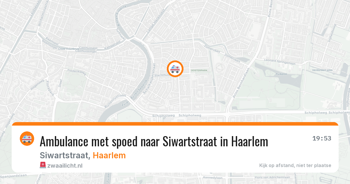 Ambulance met spoed naar Siwartstraat in Haarlem — 16 mrt 2026
