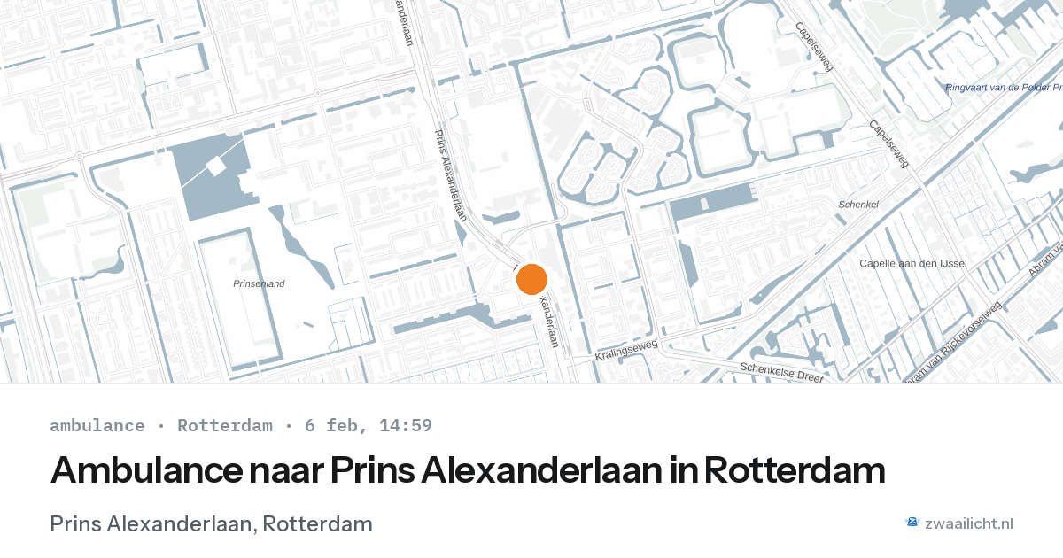Ambulance naar Prins Alexanderlaan in Rotterdam — 6 feb 2026