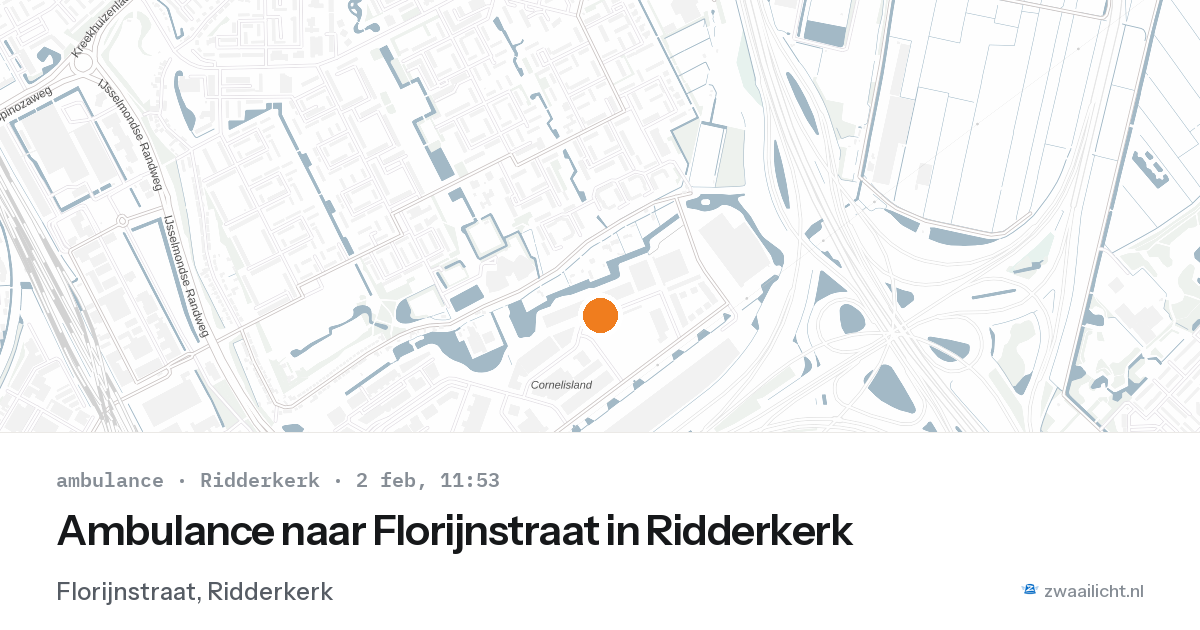 Ambulance naar Florijnstraat in Ridderkerk — 2 feb 2026