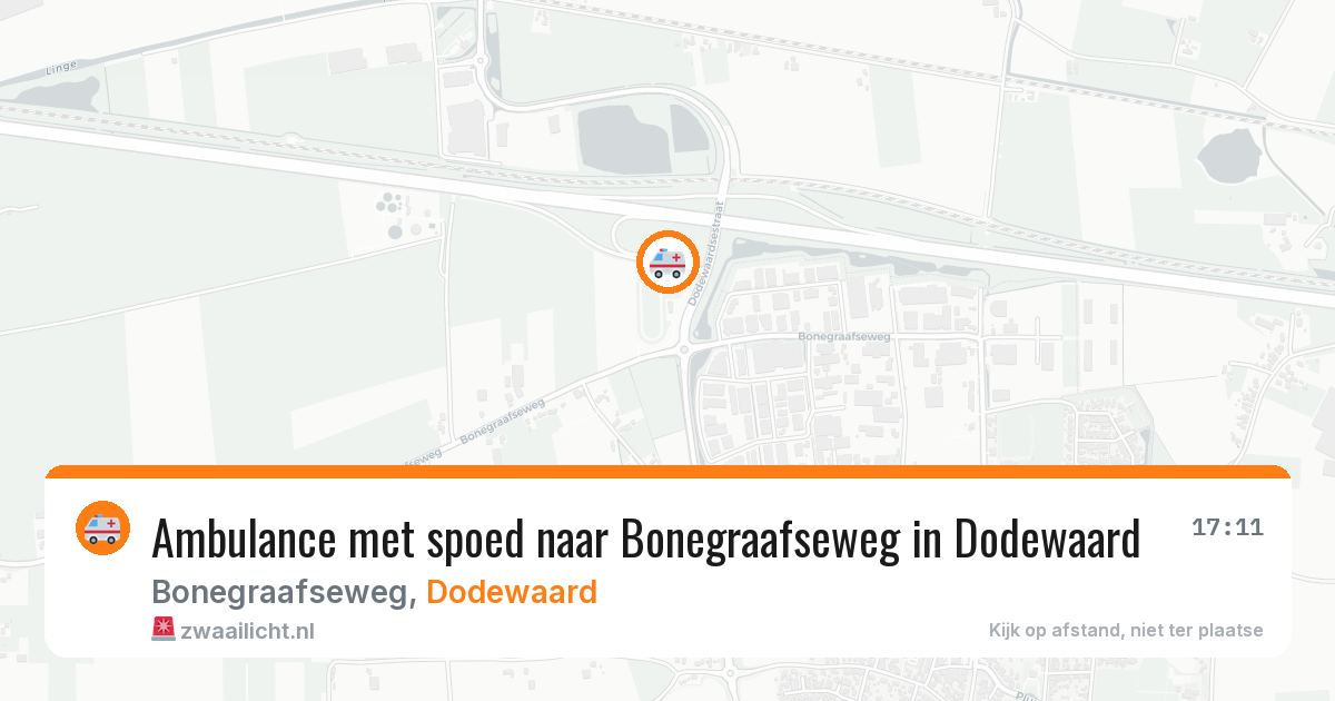 Ambulance met spoed naar Bonegraafseweg in Dodewaard — 21 mrt 2026