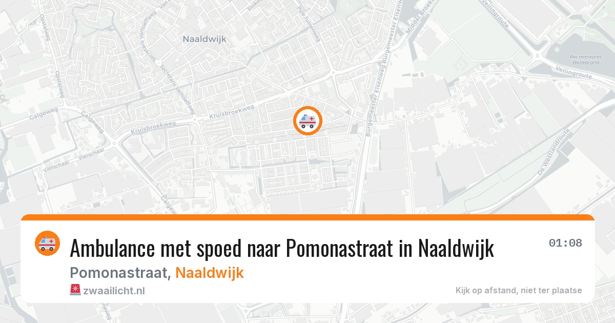 Ambulance met spoed naar Pomonastraat in Naaldwijk — 8 mei 2026