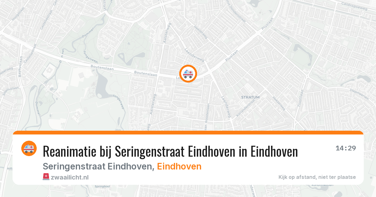 Reanimatie bij Seringenstraat Eindhoven in Eindhoven — 29 jan 2026