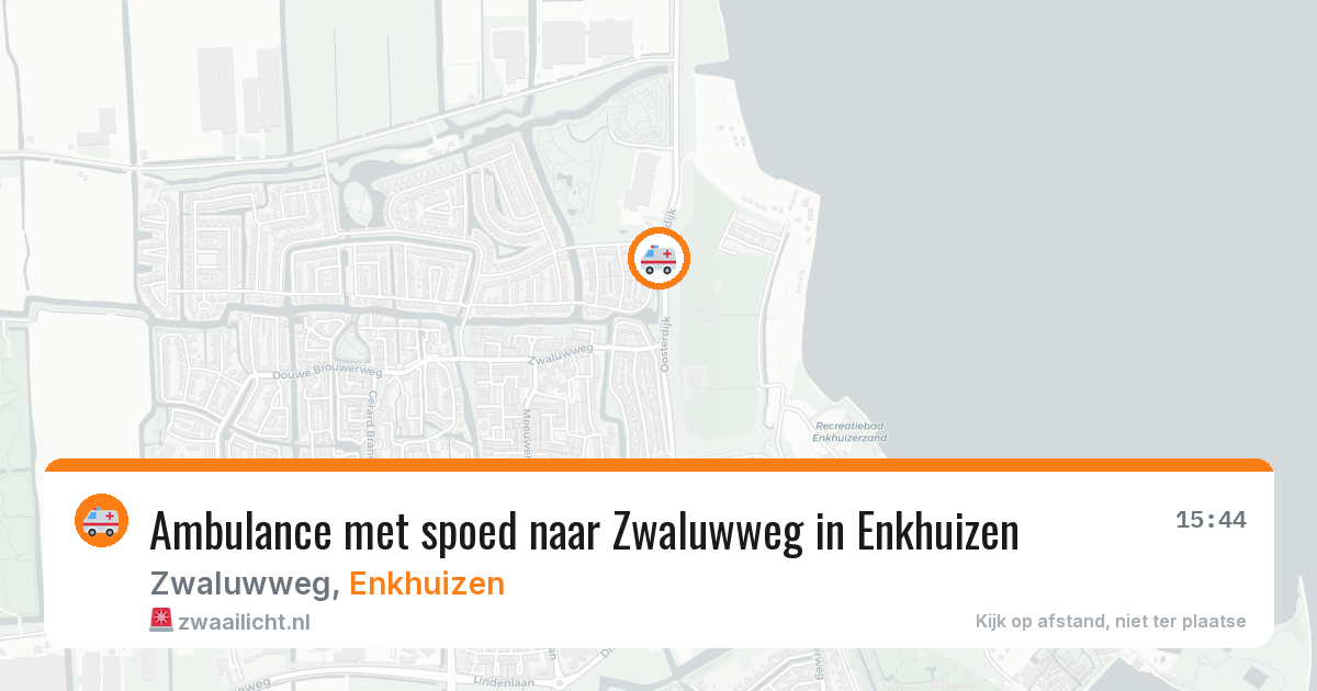 Ambulance met spoed naar Zwaluwweg in Enkhuizen — 7 mei 2026
