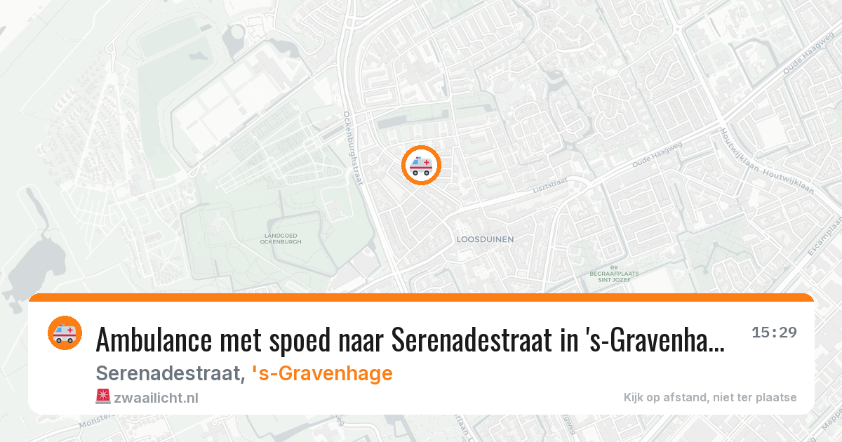 Ambulance met spoed naar Serenadestraat in 's-Gravenhage — 27 jun 2026
