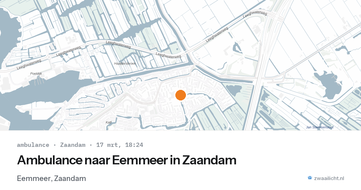 Ambulance naar Eemmeer in Zaandam — 17 mrt 2026