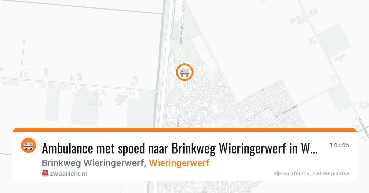 Ambulance met spoed naar Brinkweg Wieringerwerf in Wieringerwerf — 6 mei 2026
