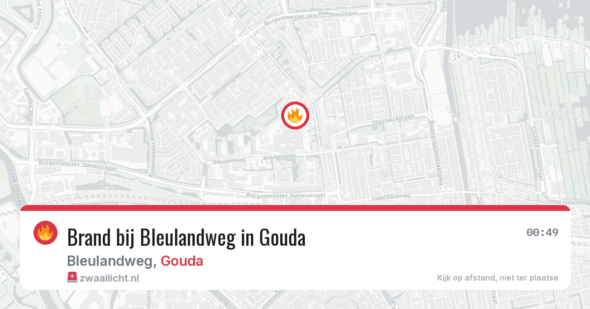 Brand bij Bleulandweg in Gouda — 5 apr 2026