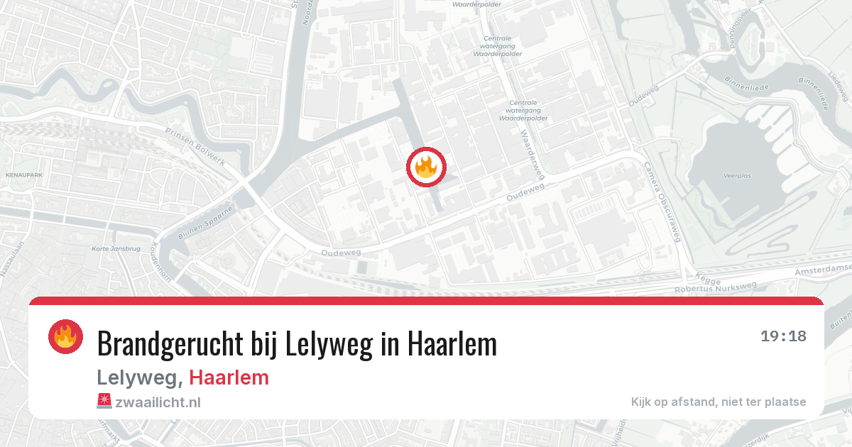 Brandgerucht bij Lelyweg in Haarlem — 27 mrt 2026
