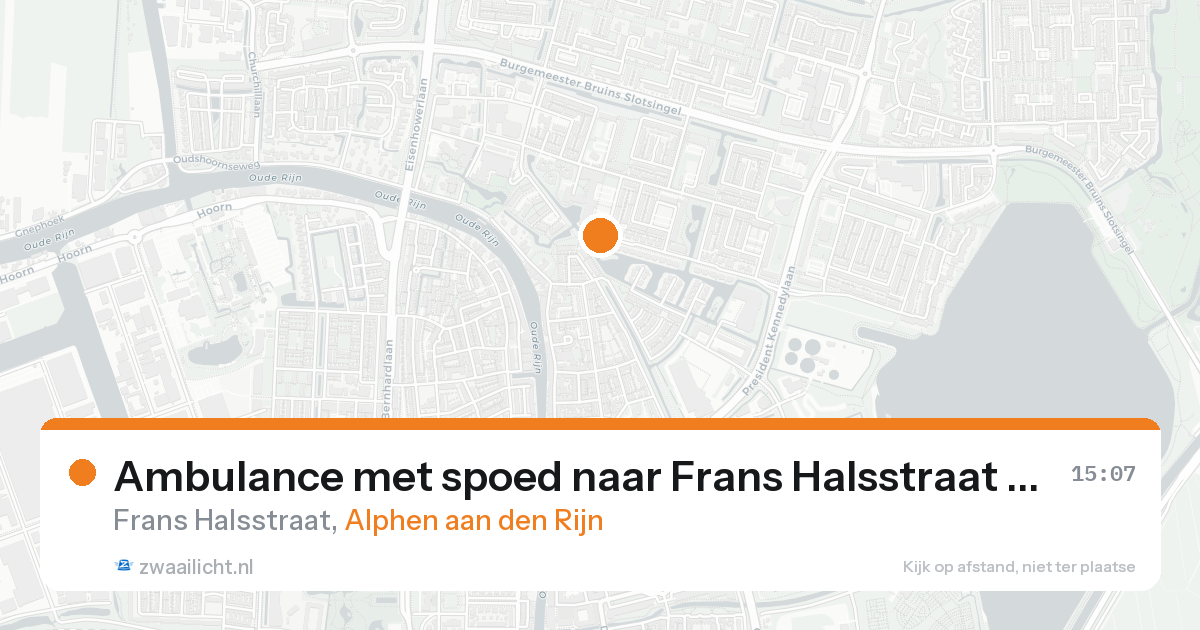 Ambulance met spoed naar Frans Halsstraat in Alphen aan den Rijn — 19 jun 2026
