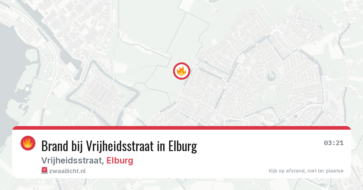 Brand bij Vrijheidsstraat in Elburg — 22 mei 2026