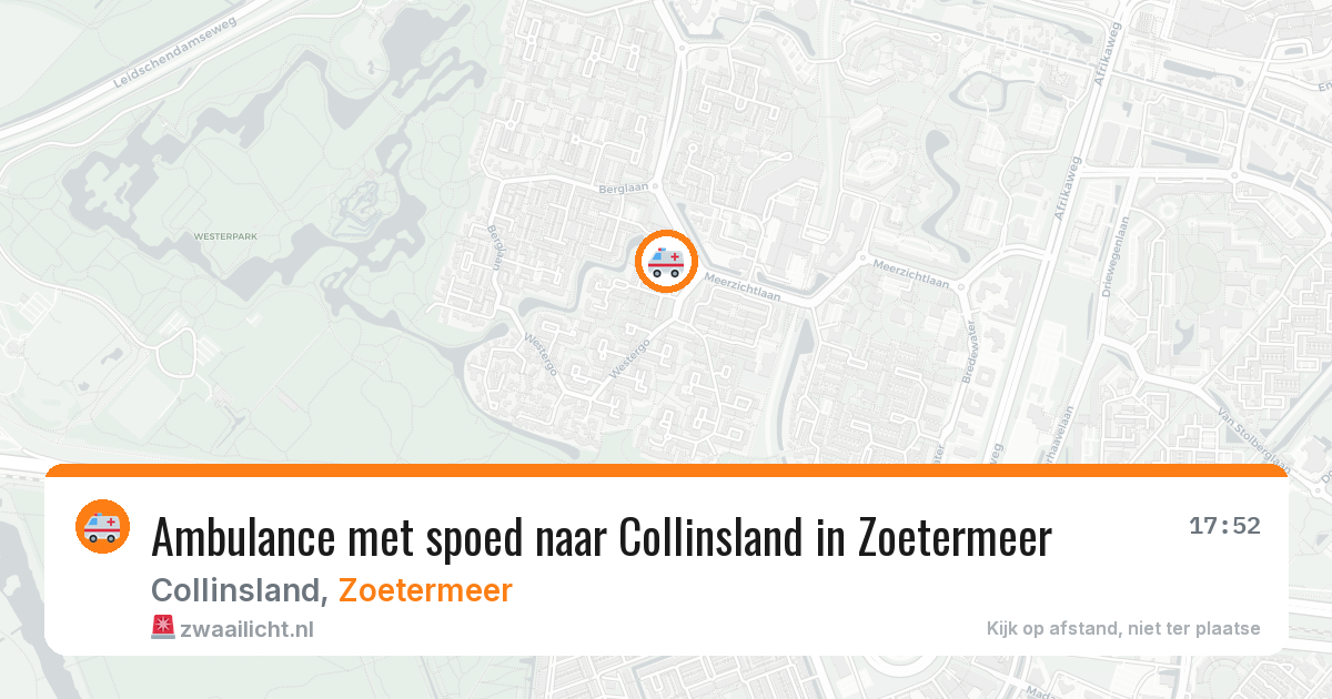Ambulance met spoed naar Collinsland in Zoetermeer — 17 jul 2026
