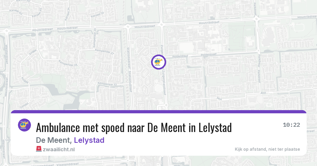 Ambulance met spoed naar De Meent in Lelystad — 25 feb 2026