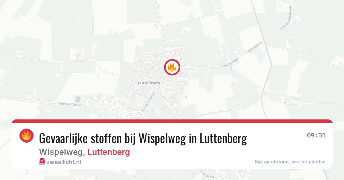 Gevaarlijke stoffen bij Wispelweg in Luttenberg — 28 mei 2026