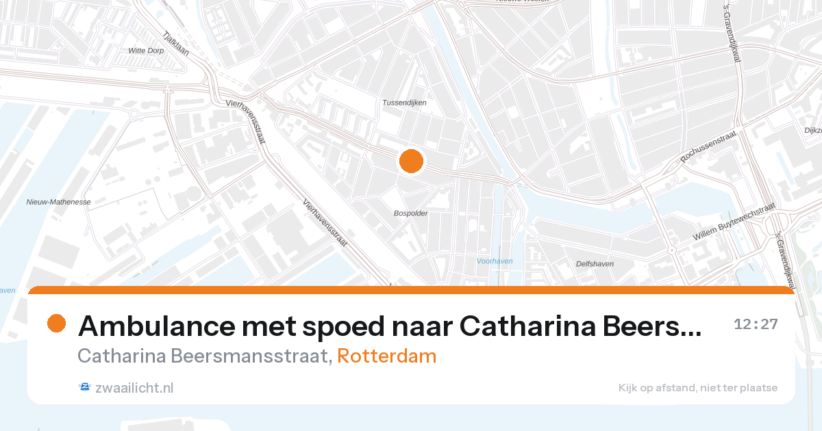 Ambulance met spoed naar Catharina Beersmansstraat in Rotterdam — 28 aug 2026