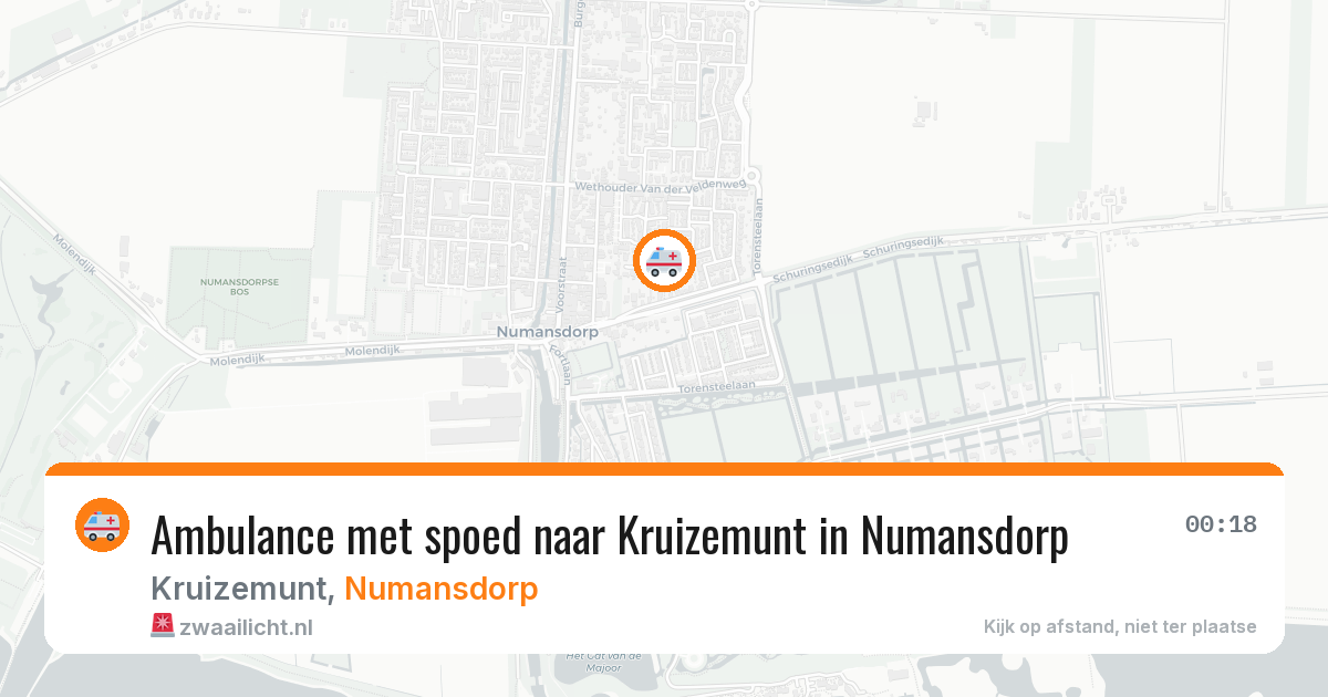 Ambulance met spoed naar Kruizemunt in Numansdorp — 15 apr 2026