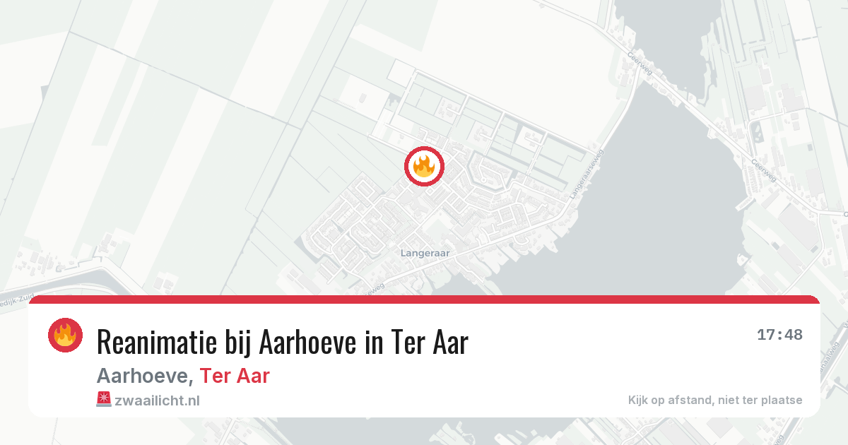 Reanimatie bij Aarhoeve in Ter Aar — 18 mrt 2026