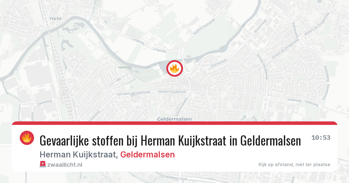Gevaarlijke stoffen bij Herman Kuijkstraat in Geldermalsen — 8 mei 2026