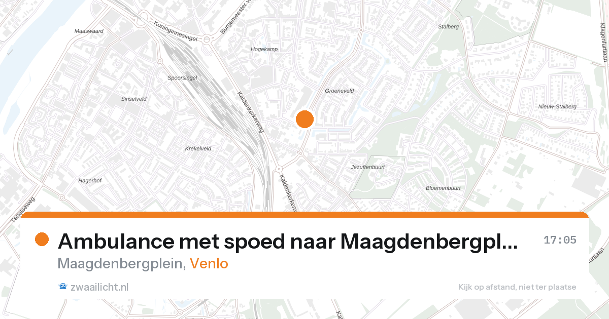 Ambulance met spoed naar Maagdenbergplein in Venlo — 11 aug 2026