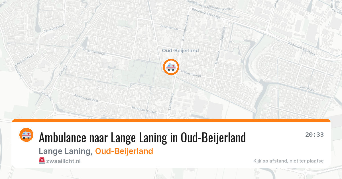 Ambulance naar Lange Laning in Oud-Beijerland — 4 mei 2026