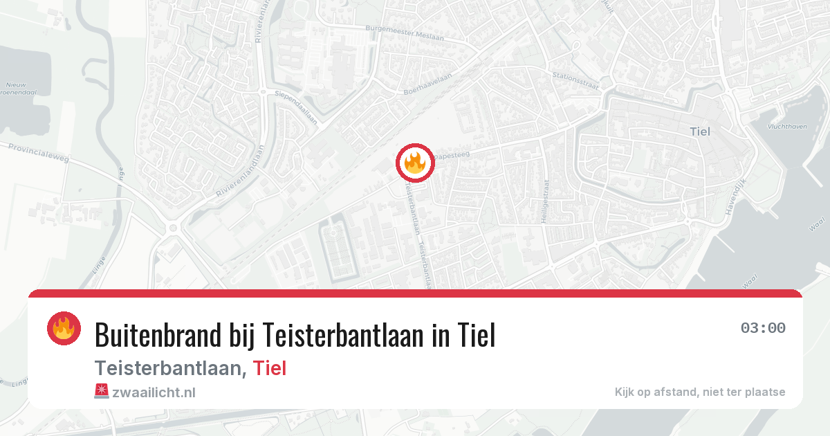 Buitenbrand bij Teisterbantlaan in Tiel — 10 jul 2026