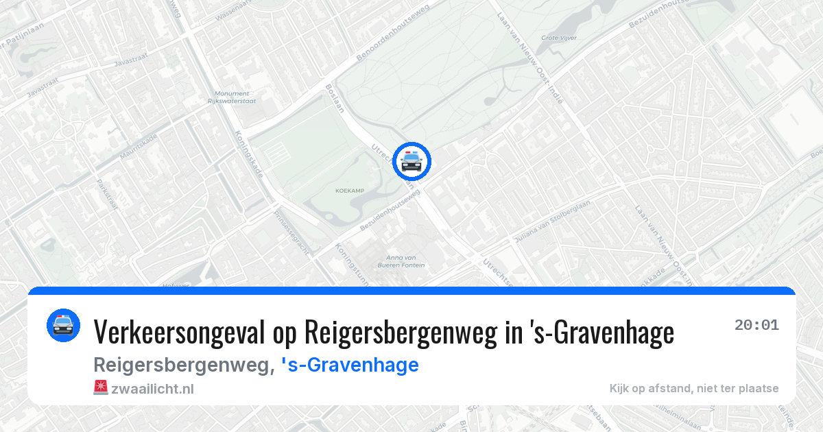 Verkeersongeval op Reigersbergenweg in 's-Gravenhage — 29 jan 2026
