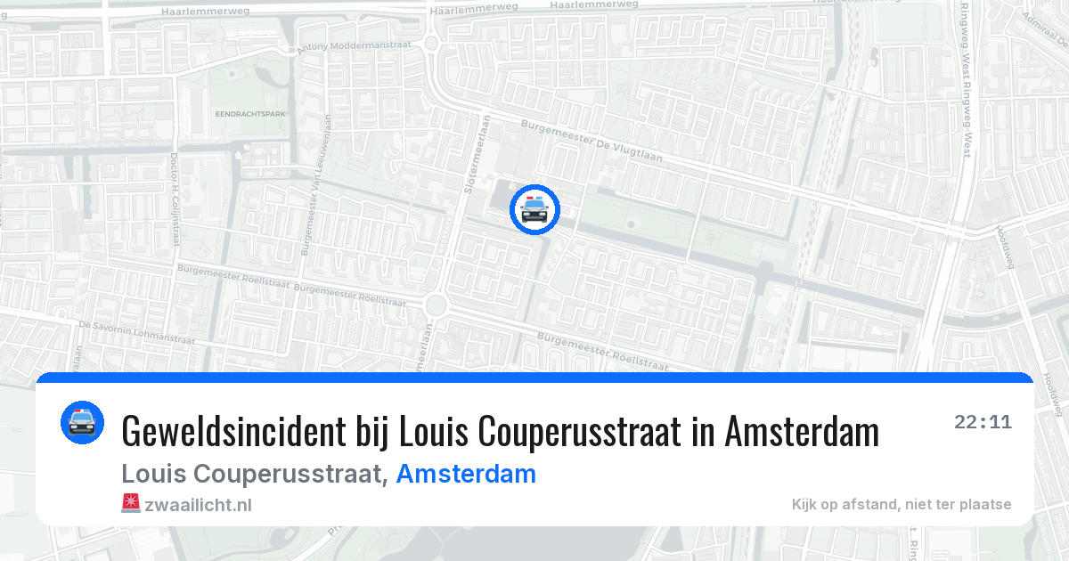 Geweldsincident bij Louis Couperusstraat in Amsterdam — 7 aug 2026