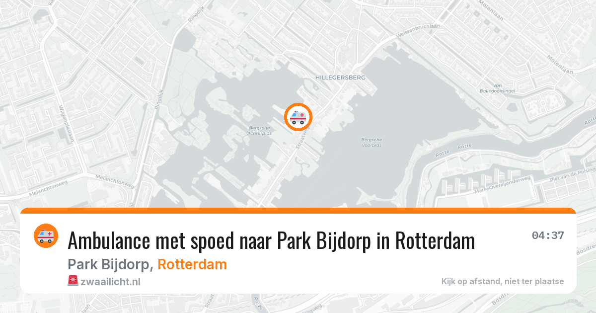 Ambulance met spoed naar Park Bijdorp in Rotterdam — 19 apr 2026