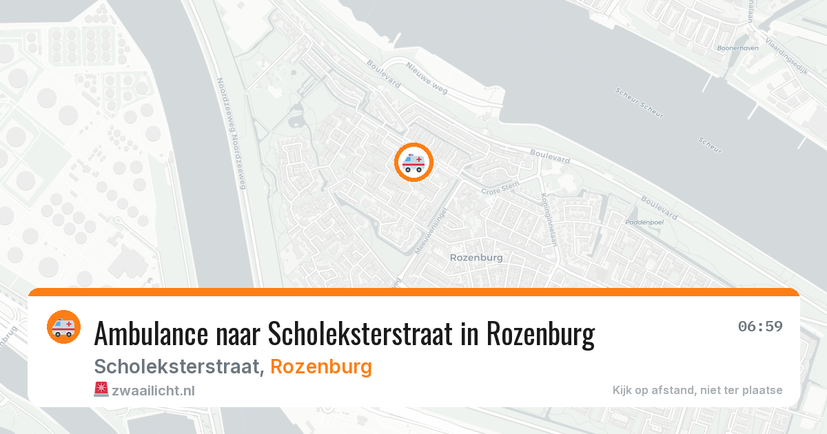 Ambulance naar Scholeksterstraat in Rozenburg — 25 mei 2026