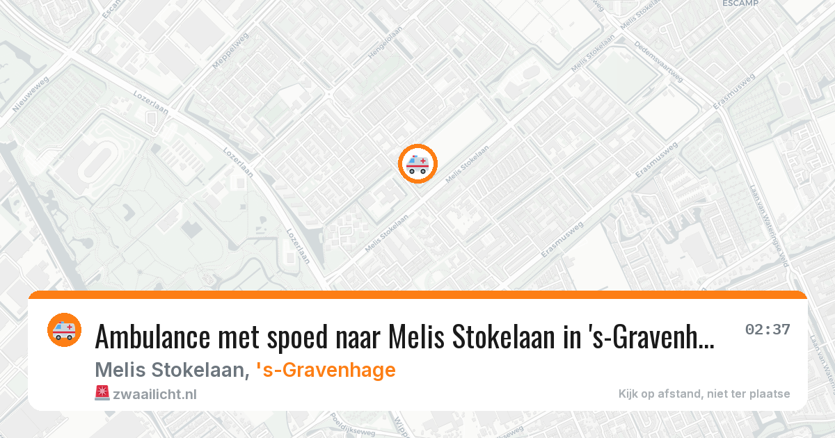Ambulance met spoed naar Melis Stokelaan in 's-Gravenhage — 27 mrt 2026