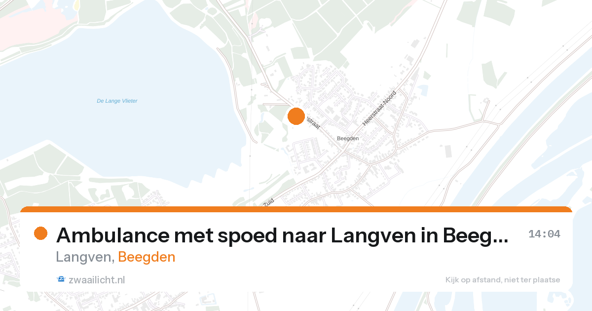 Ambulance met spoed naar Langven in Beegden — 21 aug 2026