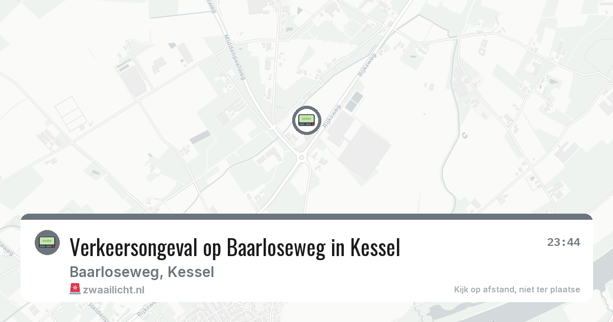 Verkeersongeval op Baarloseweg in Kessel — 6 feb 2026