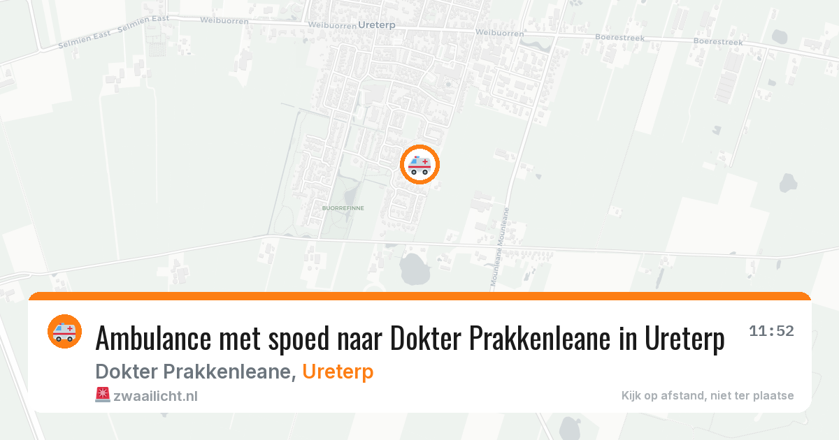 Ambulance met spoed naar Dokter Prakkenleane in Ureterp — 28 apr 2026