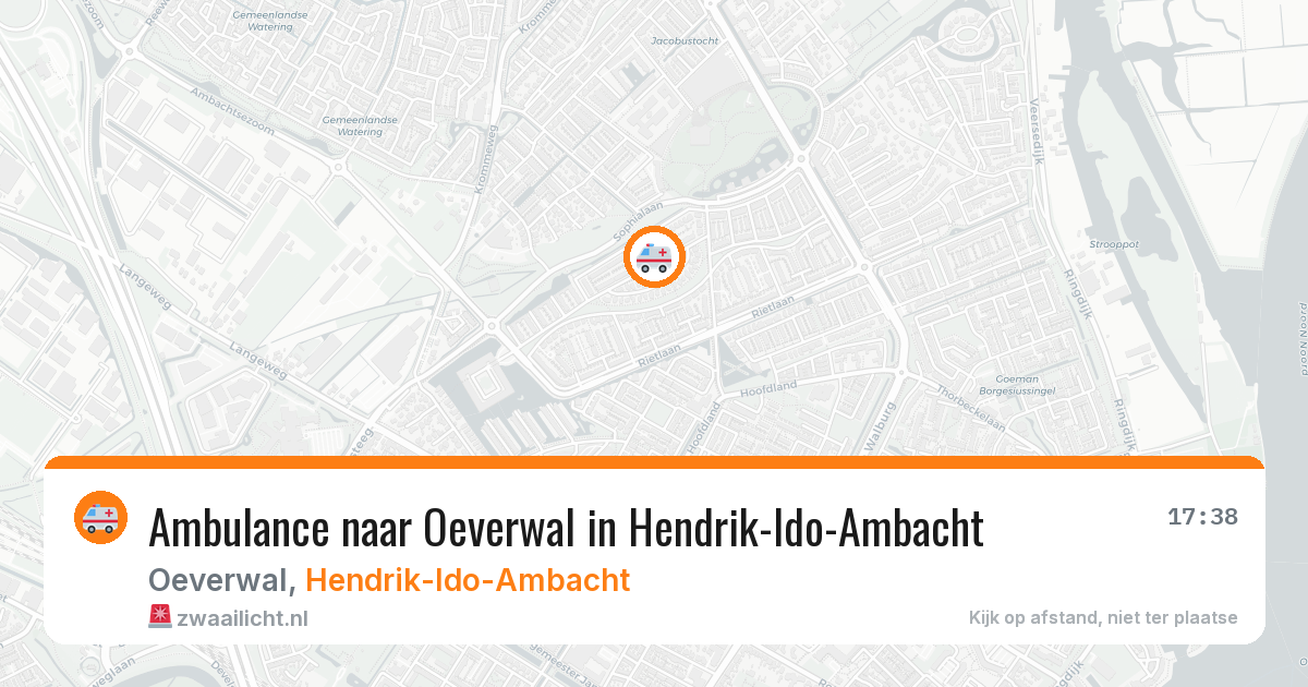 Ambulance naar Oeverwal in Hendrik-Ido-Ambacht — 27 jun 2026