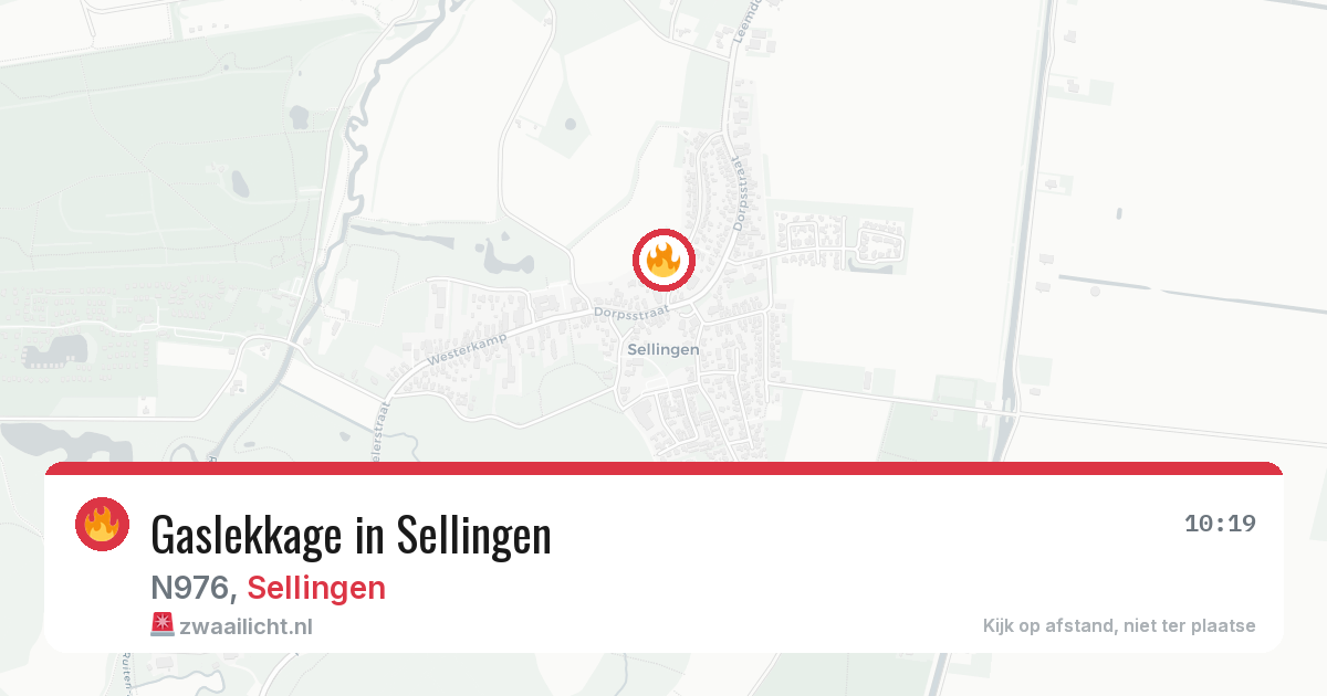 Gaslekkage in Sellingen — 10 jun 2026