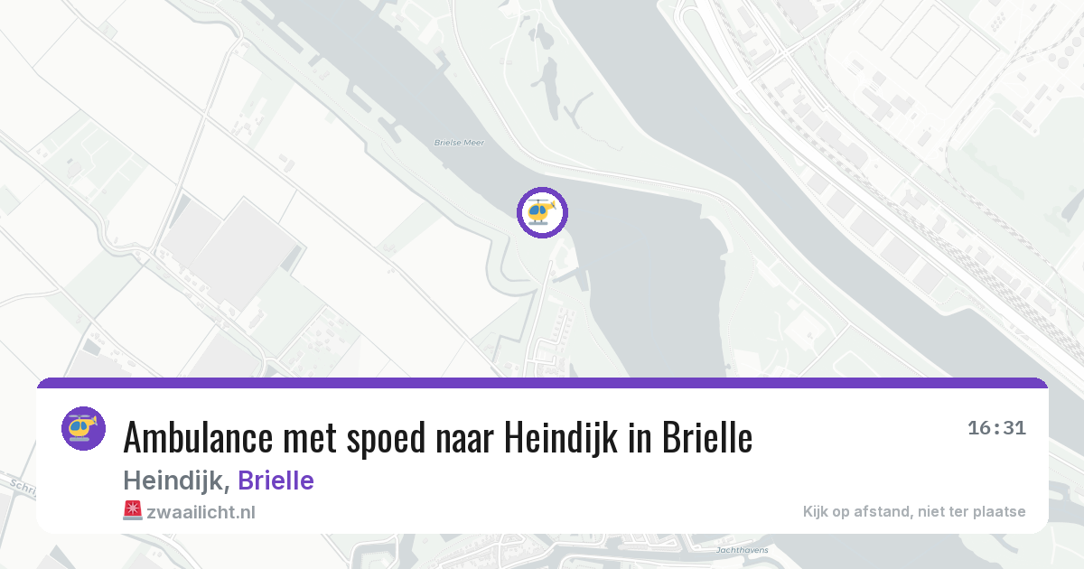 Ambulance met spoed naar Heindijk in Brielle — 21 jun 2026