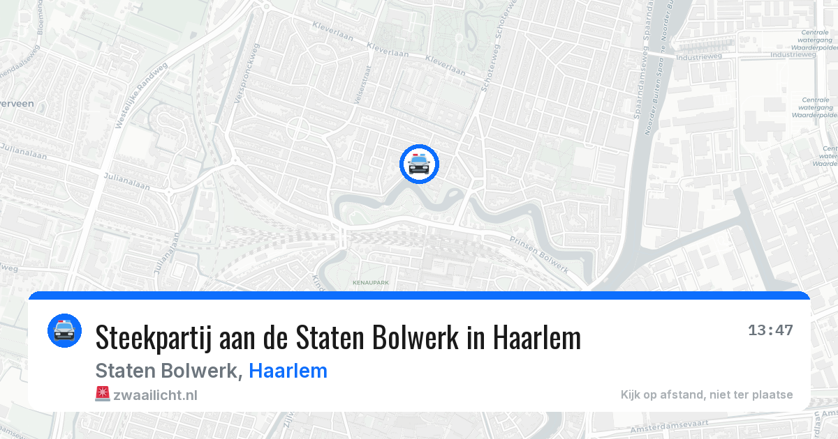 Steekpartij aan de Staten Bolwerk in Haarlem — 16 jun 2026