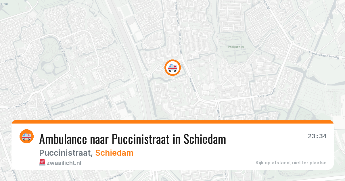 Ambulance naar Puccinistraat in Schiedam — 11 jun 2026