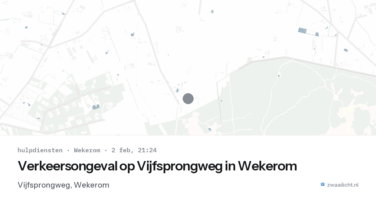 Verkeersongeval op Vijfsprongweg in Wekerom — 2 feb 2026