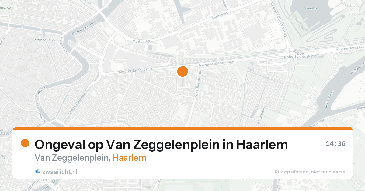 Ongeval op Van Zeggelenplein in Haarlem — 21 aug 2026