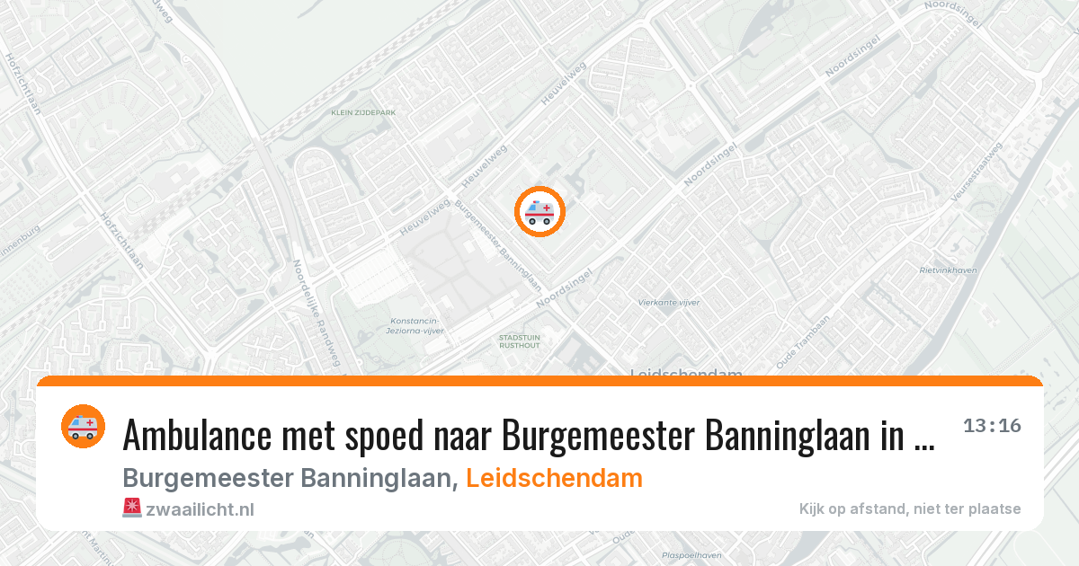 Ambulance met spoed naar Burgemeester Banninglaan in Leidschendam — 21 feb 2026