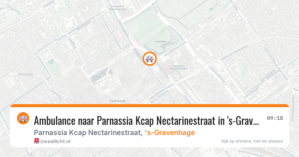 Ambulance naar Parnassia Kcap Nectarinestraat in 's-Gravenhage — 20 jan 2026