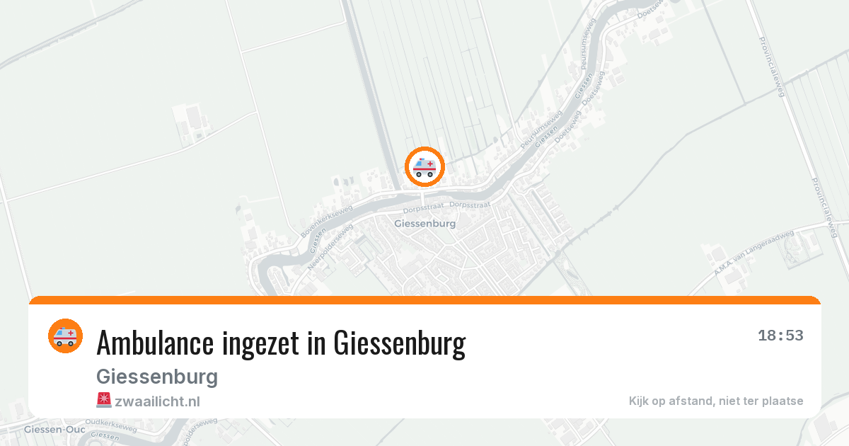 Ambulance ingezet in Giessenburg — 7 apr 2026