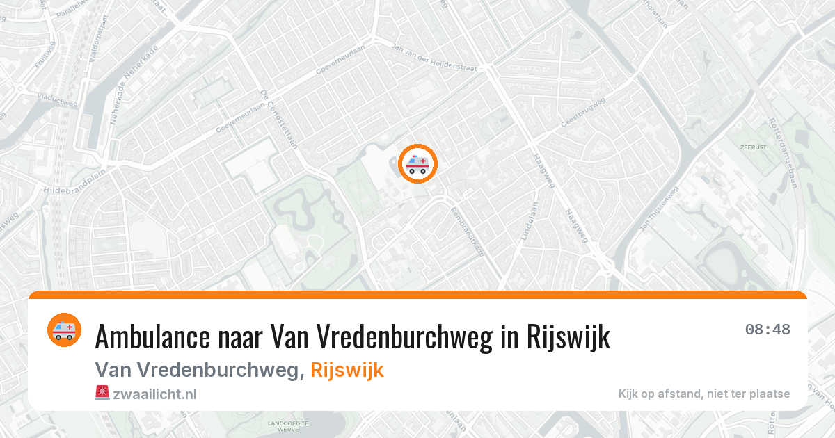 Ambulance naar Van Vredenburchweg in Rijswijk — 10 mei 2026