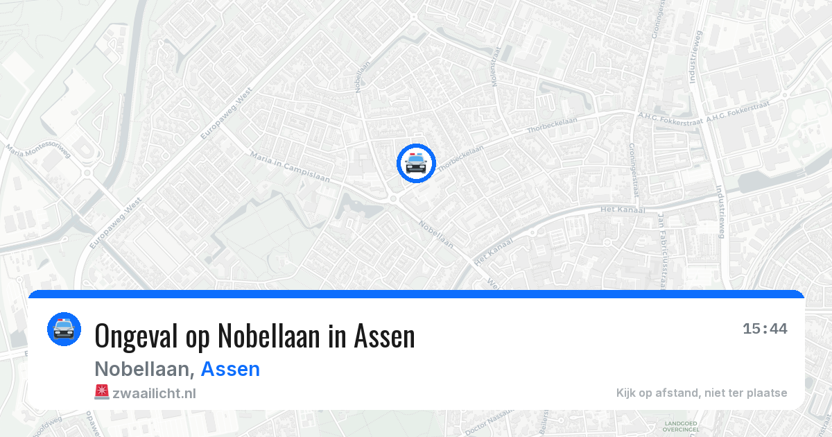 Ongeval op Nobellaan in Assen — 17 jun 2026