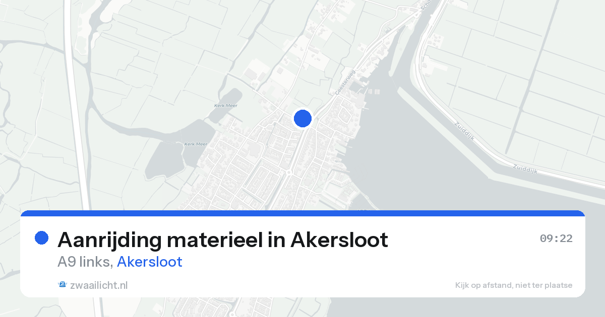 Aanrijding materieel in Akersloot — 21 aug 2026