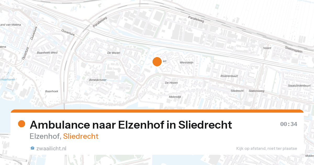 Ambulance naar Elzenhof in Sliedrecht — 26 aug 2026